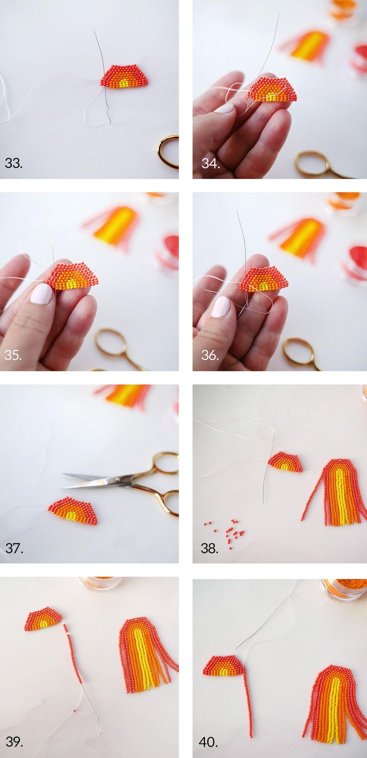 instructions for how to make crochet fringes with yarn and scissors, step by step