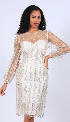 Diana Couture 8692 Church Dress Dressy Long Sleeve Banquet Dress, Glamorous Midi Wedding Dress, Elegant Sequined Mini Dress For Formal Occasions, Embellished Mini Dress For Formal Occasions, Elegant Formal Mini Dress With Sequins, Glamorous Knee-length Wedding Dress, Banquet Dresses With Sheer Sleeves And Fitted Bodice, Chic Embellished Wedding Dress, Fitted Midi Dress For Festive Occasions