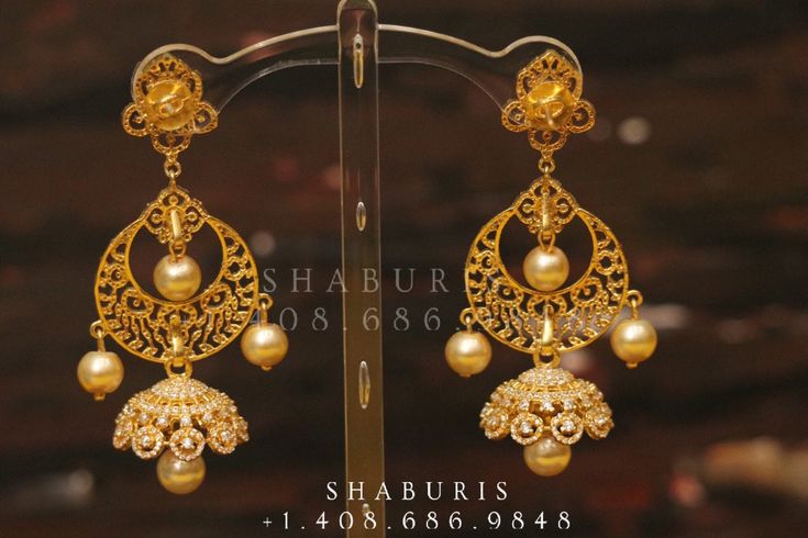 Diamond Chandbali, Diamond Earrings Indian, Silver Market, Chandbali Earrings, Earrings Indian, All Gems, Jewelry Care Instructions, How To Make Notes, 22k Gold