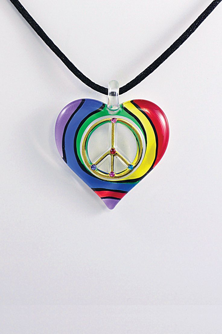 Give even more Peace a chance! The same design as our JP 714, only more of it. Perfect for gifting to others or yourself. Multicolor Recycled Glass Beads For Jewelry Making, Multicolor Recycled Glass Jewelry For Jewelry Making, Handmade Multicolor Necklaces From Recycled Glass, Handmade Multicolor Necklace From Recycled Glass, Hand Painted Multicolor Spiritual Necklace, Multicolor Hand Painted Spiritual Necklace, Handmade Multicolor Recycled Glass Jewelry, Multicolor Heart Pendant Jewelry For Gift, Spiritual Multicolor Hand Painted Necklace