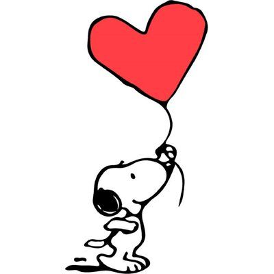 a cartoon dog holding a heart shaped balloon