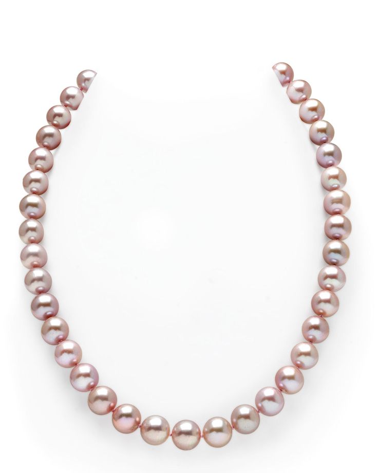 Here is a beautiful freshwater pearl necklace with pink-color overtones that is sure to be a favorite. High quality freshwater pearls in this size are very rare and adds to the beauty and uniqueness of this necklace. A gorgeous 10-11mm AAAA quality pink freshwater pearl necklace. This pearl necklace has 'Very High' grade luster and is affixed with a beautiful 14K gold clasp of your choosing. Pink Pearl Necklace With High Luster, Pink Pearl Drop Necklace For Formal Occasions, Formal Pink Pearl Drop Necklace, High Luster Pink Pearl Necklace, Classic Pink Pearl Drop Necklace, Pink Single Strand Akoya Pearl Necklace, Pink Akoya Pearl Necklaces With Round Beads, Pink Akoya Pearl Single Strand Necklace, Luxury Pink Pearl Necklace