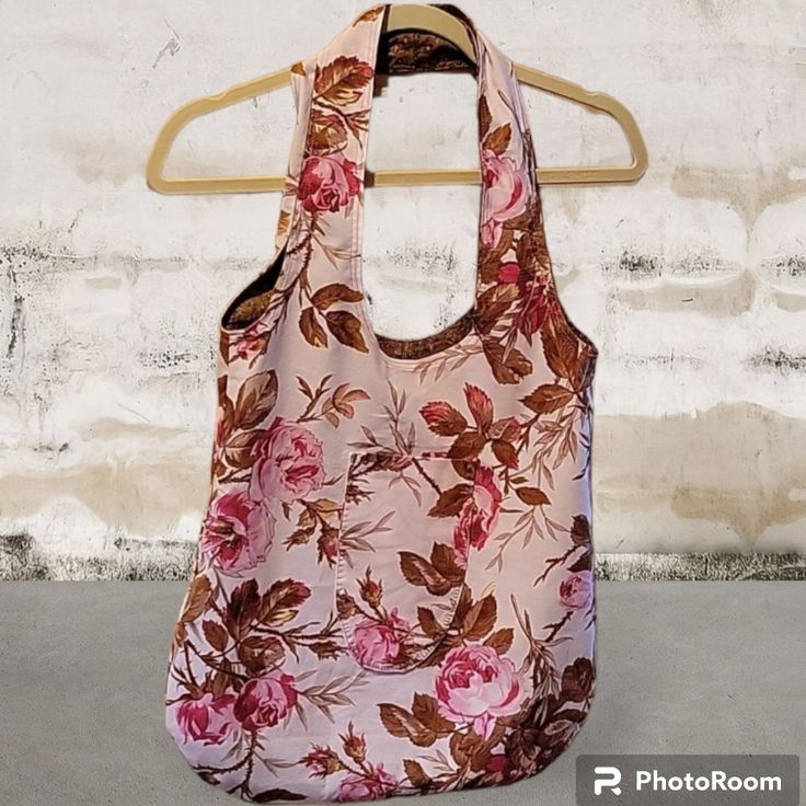 Great Looking Reversible Shoulder Purse /Bag In Year-Round Patterns - Handmade. One Side Of The Bag Is Browns And Khaki Leaf, Flowers, And Bird Pattern (Fall/Winter). The Reversible Side Is Floral Rose Pattern Of Pinks, Khaki, And Brown On A Soft Pink Background (Spring/Summer). No Matter What Pattern You Select, The Boho, Shabby Chic Shoulder Bag Has 2 Front Pockets And 2 Interior Pockets. This Bag Has 4 Pockets That Are Vertical And Can Hold Your Phone, Wallet, Etc. This Reversible Shoulder Ba Pink Hobo Bag For Everyday Summer Use, Summer Pink Hobo Bag For Everyday, Versatile Pink Hobo Bag For Daily Use, Pink Summer Hobo Bag For Everyday Use, Versatile Pink Hobo Bag, Versatile Pink Hobo Shoulder Bag, Pink Reversible Shoulder Bag For Daily Use, Everyday Reversible Pink Shoulder Bag, Pink Reusable Everyday Bags