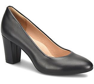 Elevate your look to new heights with these sleek pointed-toe pumps that sit atop sturdy block heels. From Sofft. Fitted 4-inch Block Heels For Work, Fall Stacked Heel Block Heels For Work, Fall Workwear Block Heels With Stacked Heel, Modern Business Casual Heels For Spring, Modern Spring Business Casual Heels, Modern Business Casual Spring Heels, Block Heel Fitted Heels For Business Casual, Sleek Block Heels With Round Toe For Work, Sleek Round Toe Block Heels For Work