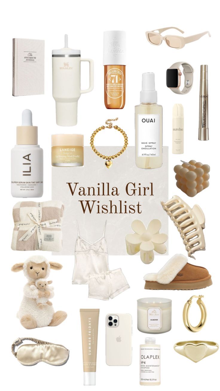 Vanilla Girl Wishlist🤍 #vanillagirlasthetic #vanilla #aesthentic #vanillagirlguide #wishlist Vanilla Girl Wishlist, Aesthetic Amazon Finds, Girl Wishlist, 30 Aesthetic, Girly Christmas Gifts, Aesthetic Amazon, Christmas Wish List, Cute Gifts For Friends, Tinted Spf