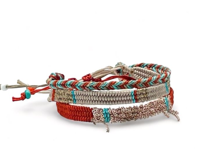 Add a fun and stylish touch to your beach look with this Adjustable Beach Bracelet Set. Perfect for surfers and beach lovers, this set of three waterproof bracelets in copper, blue and gold colors will complement any outfit. These surfer accessories are not only fashionable but also make a great friendship gift. Stand out at the beach or pool with this trendy bracelet set! Lac plated stainless steel chain and glass beads added for modern look. Woven length 13cm, extension braided length 7cm, wid Adjustable Braided Bracelets For Beach Vacation, Adjustable Friendship Bracelets For Beach Vacation, Adjustable Friendship Bracelets For Beach Season Vacation, Adjustable Beachy Bracelets For Festivals, Adjustable Beachy Beaded Bracelets For Festival, Trendy Adjustable Friendship Bracelets For Beach, Beachy Adjustable Friendship Bracelets For Summer, Beachy Adjustable Beaded Bracelets For Festivals, Beach Friendship Bracelets With Sliding Knot