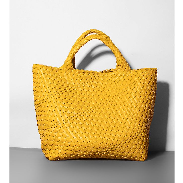 Free U.S. shipping. Style:  , color:Yellow, suite for season：Spring, Summer, Autumn ，School, Travel, Work, Material Faux Leather, Yellow Woven Vegan Leather Shopper Bag Large Handbag Soft Purse for Work Leather Shopper Bag, Large Handbag, Soft Leather Bag, Yellow Handbag, Vegan Handbags, Woven Tote Bag, Straw Bags, Large Handbags, Leather Weaving