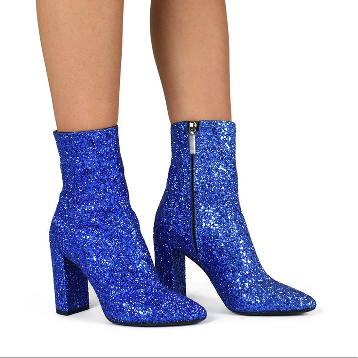 Hp Nib Simply Stunning Saint Laurent Paris Blue Glitter Loulou Zip-Up Ankle Boots In Size Eur 37.5. Thick Square Covered Heel Measures About 3.9” Composition: Soft Leather Details: Leather, Glitter, Solid Color, Zip, Narrow Toe Line,Leather Lining And Sole. Boot Length: 5.85” Boot Width: 10.14” Made In Italy. No Original Box, Will Come In Stuart Weizmann Box And Dust Bag. Excellent Condition No Flaws. Retail $ 1,095+ Tax Bundle And Save Reasonable Offers Welcome! Fall Sequined Heels With Pointed Toe, Fall Sequin Heels With Round Toe, Blue High Ankle Heels For Party, Blue Ankle-high Heels For Party, Ankle-high Blue Heels For Party, Glitter Round Toe Heels For Winter, Winter Glitter Heels With Round Toe, Glitter Heels With Round Toe, Glitter Heeled Boots With Round Toe For Fall