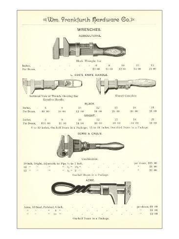 an old diagram shows different types of tools