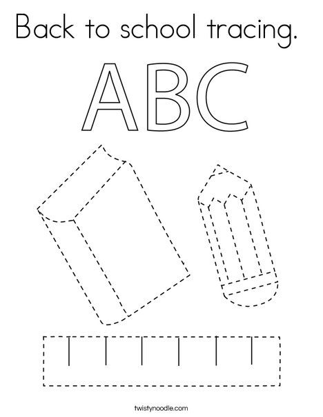 the back to school traceing worksheet for abc and w with an image of a