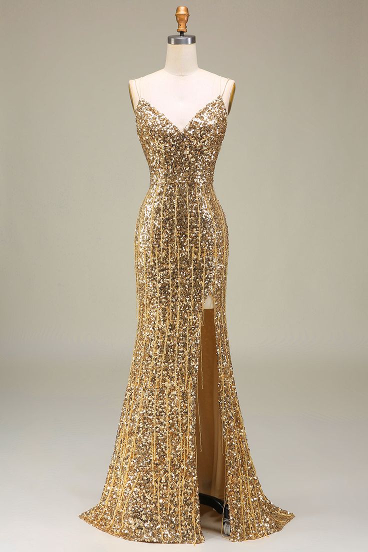 Gold Vaquero Chambelanes, Sparkly Gold Prom Dress, The Great Gatsby Prom Dresses, Gold Grad Dress, Gold Dress Wedding Guest, Gold Ball Dress, Gold Glitter Prom Dress, Prom Gold Dress, Gold Reception Dress