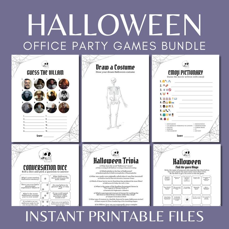 halloween office party games printables