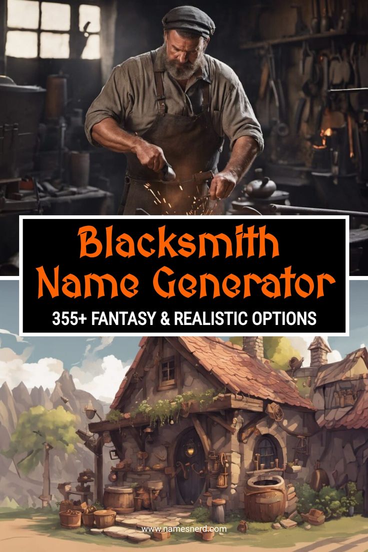 Forge your identity with our blacksmith name generator. Craft a unique blacksmith name perfect for fantasy world building! Fantasy World Building, Character Name Generator, World Generator, First Knight, World Building, Fantasy Names, Horse Armor, Name Generator, Fiction Writing