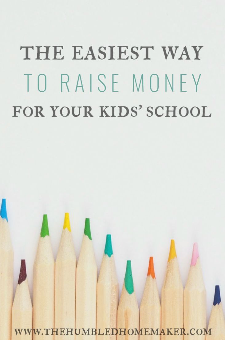 colored pencils lined up next to each other with the words the easier way to raise money for your kids'school