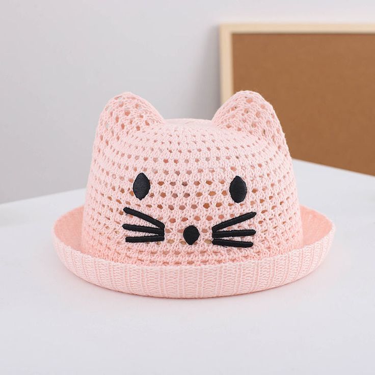 Keep Your Baby Cool and Adorable This Summer! Protect your little one from the sun's harsh rays with our Summer Baby Straw Hat featuring Cute Cat Ears. Designed for infants and toddlers aged 6 to 24 months, this charming bucket hat is perfect for beach days, park outings, or any outdoor adventure. Made from a blend of polyester and cotton, it offers a comfortable, breathable fit, ensuring your baby stays cool and stylish. Product Features Material: Polyester and cotton blend Head Circumference: Cute Beach Hats With Uv Protection, Playful Hats With Uv Protection, Cute Summer Hats For Playtime, Playful Sun Hat With Uv Protection, Playful Uv Protection Hats, Cute Beach Hat With Uv Protection, Playful Hats With Uv Protection For Playtime, Playful Pink One Size Fits Most Sun Hat, Playful Adjustable Crochet Hat For Vacation