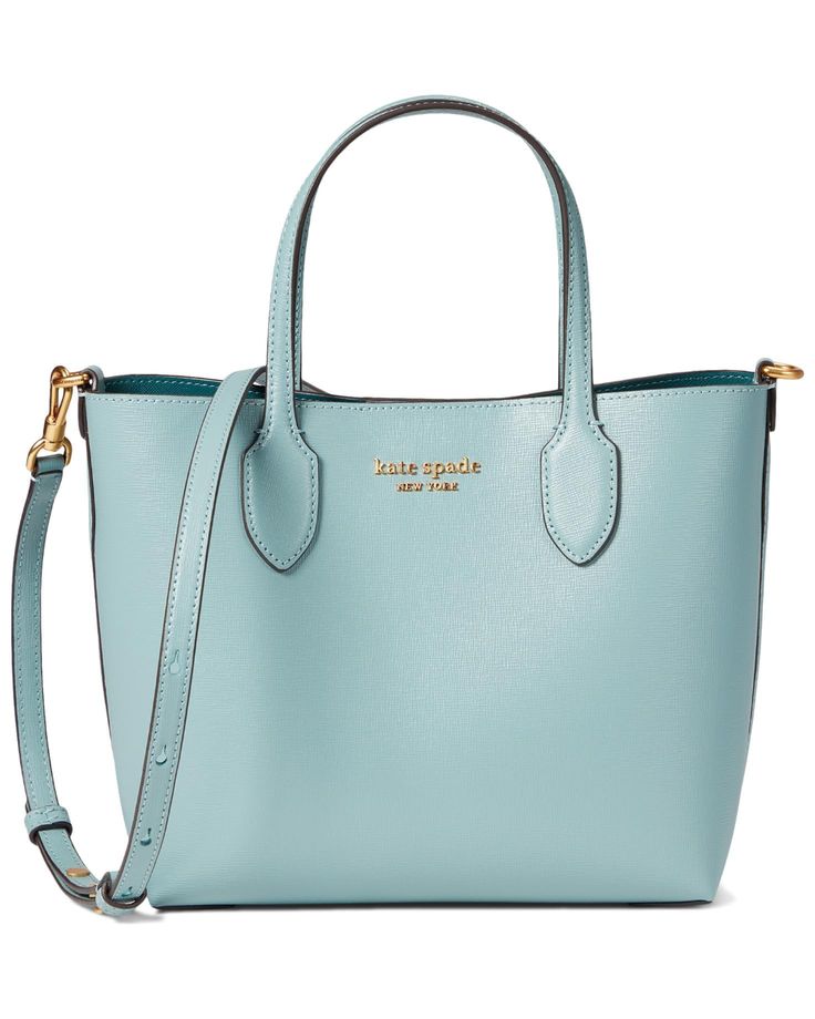 Kate Spade New York Bleecker Saffiano Leather Medium Crossbody Tote | Zappos.com Saffiano Leather Bag With Removable Pouch For On-the-go, Saffiano Leather Bag For On-the-go, Classic Saffiano Leather Bags For On-the-go, Teal Bag, Teal Leather, Ladies Purse, Bright Spring, Light Spring, Kate Spade Purse