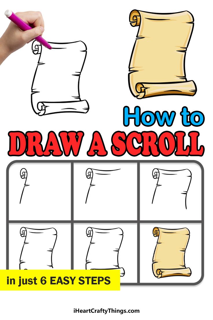 how to draw a scroll in just 6 easy steps with pictures and instructions for beginners