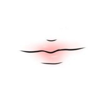 the outline of a woman's face with red light coming from her eyes and lips