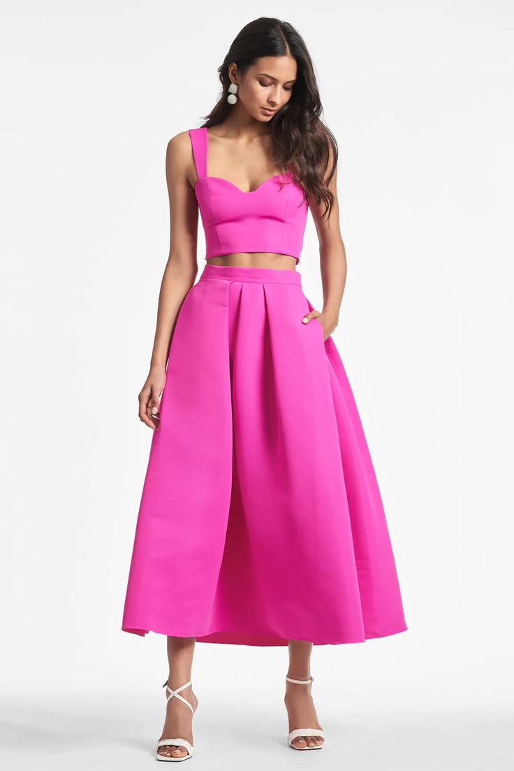 Shop the Leighton Skirt in Cerise at Sachin & Babi. FREE Shipping Over $500 & FREE Returns. Pink A-line Bottoms For Party, Fitted A-line Maxi Skirt With Gathered Detail, Fitted A-line Maxi Skirt For Evening, Evening A-line Skirt With Box Pleat, Fitted Summer Maxi Skirt For Prom, Fitted Maxi Skirt For Summer Prom, Summer Prom Fitted Maxi Skirt, Spring Evening Pleated Maxi Skirt, Pleated Maxi Skirt For Spring Evening