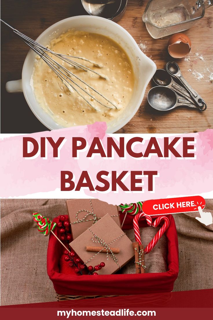 the homemade pancake basket is ready to be made into an adorable christmas gift for someone's special occasion