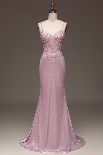 Unique Pink Dress, Pink Semi Formal Dress, Baby Pink Prom Dress, Wardrobe Necessities, Pretty Gowns, Glitter Blush, Unique Formal Dresses, Blush Prom Dress, Glamouröse Outfits