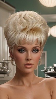 Lisa's Hairdos | Flickr 70s Updo Hair, 70s Updo, Bouffant Hair Updo, 80s Short Hair, Retro Inspired Hair, Undone Hair, 50s Hairstyles, Lisa S, Bouffant Hair