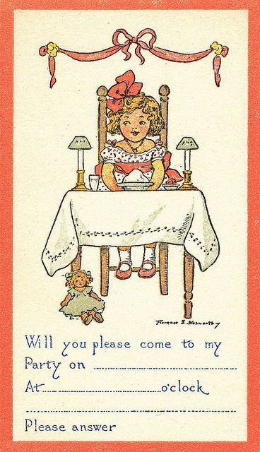 Vintage Birthday Parties, 달력 디자인, Vintage Birthday Cards, 카드 디자인, Vintage Invitations, Vintage Birthday, Lewis Carroll, Vintage Party, Vintage Greeting Cards