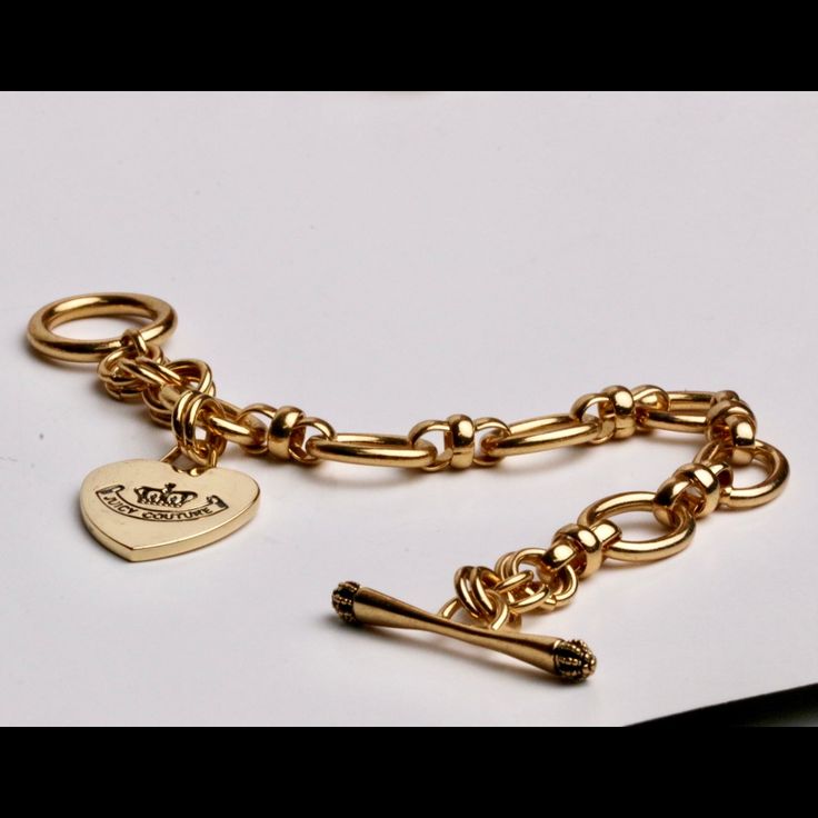 Brand New Without Tag. Elegant Charm Bracelet For Valentine's Day, Elegant Valentine's Day Charm Bracelet, Elegant Metal Chain Bracelet For Valentine's Day, Elegant Charm Bracelet With Lobster Clasp For Valentine's Day, Elegant Gold-tone Bracelets For Valentine's Day, Elegant Personalized Gold-tone Bracelets, Elegant Gold-tone Bracelet For Valentine's Day, Elegant Personalized Chain Bracelet, Elegant Personalized Metal Chain Bracelet