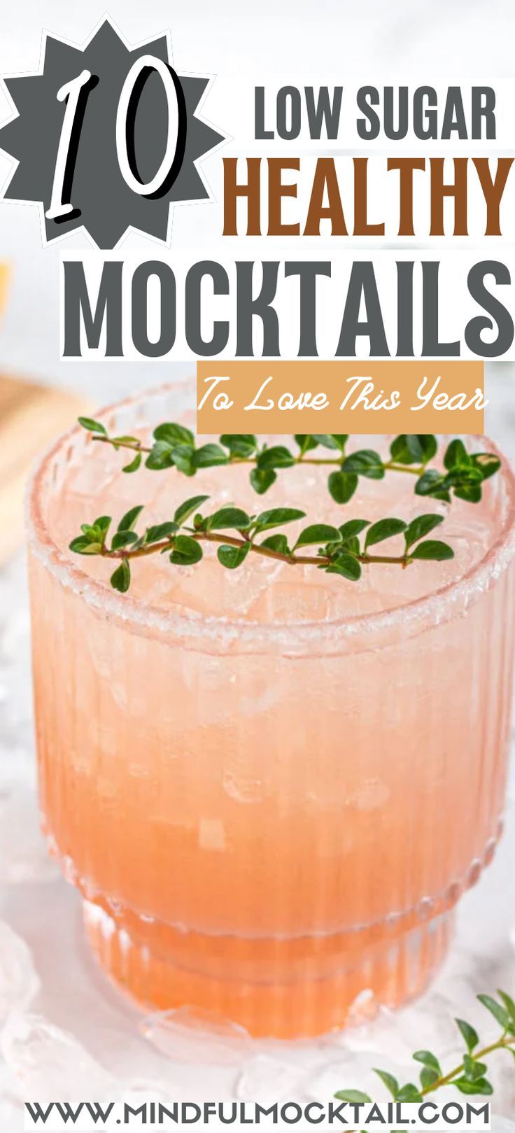 a drink in a glass with the words 10 low sugar healthy cocktails to love this year