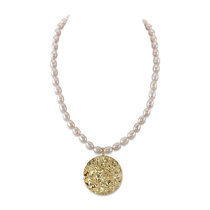 This chic strand necklace features 6.5-7.0mm, AAA quality white Freshwater oval pearls. Our pearls are strung and double-knotted with a gorgeous yellow gold plated centerpiece and an adjustable 16" to 18" length. Every necklace comes packaged in a beautiful jewelry gift box with a certificate of authenticity, perfect for gifting. Gold Oval Pearl Necklace With Pearl Charm, Oval Gold Pearl Necklaces, Gold Pearl Necklace With Oval Shape, Oval Gold Pearl Necklace With Pearl Charm, Gold Pearl Necklace With Oval Pendant And Pearl Drop, Classic Gold Oval Pearl Necklace, Classic Oval Gold Pearl Necklace, Gold Pearl Necklaces With Oval Beads, Yellow Gold Oval Pearl Necklace