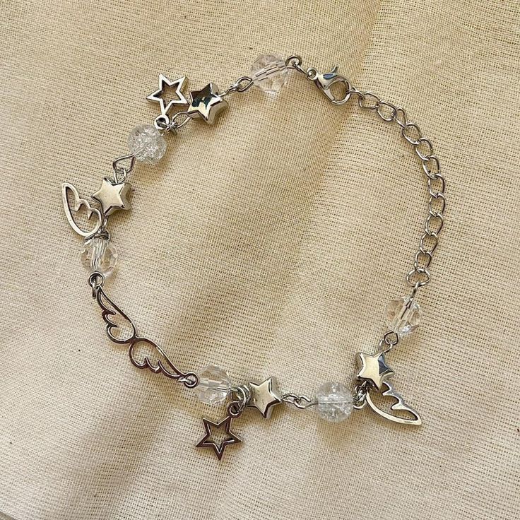 Star Charm Jewel Emo Chain Bracelet These Chains Are Unisex :)! 8 Inches Brand New Trendy Metal Charm Bracelet With Star Charm, Casual Star-shaped Jewelry For Parties, Trendy Silver Star Charm Bracelet, Trendy Silver Star Bracelet, Casual Silver Star-shaped Jewelry, Casual Silver Star Jewelry, Casual Silver Star Bracelets, Casual Silver Star-shaped Bracelets, Casual Silver Star-shaped Bracelet