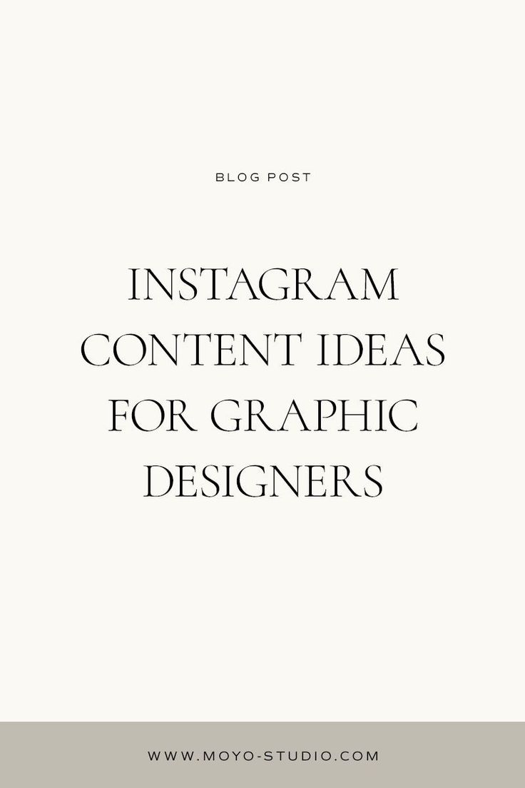 the text instagramm content for graphic designers on a white background with black lettering