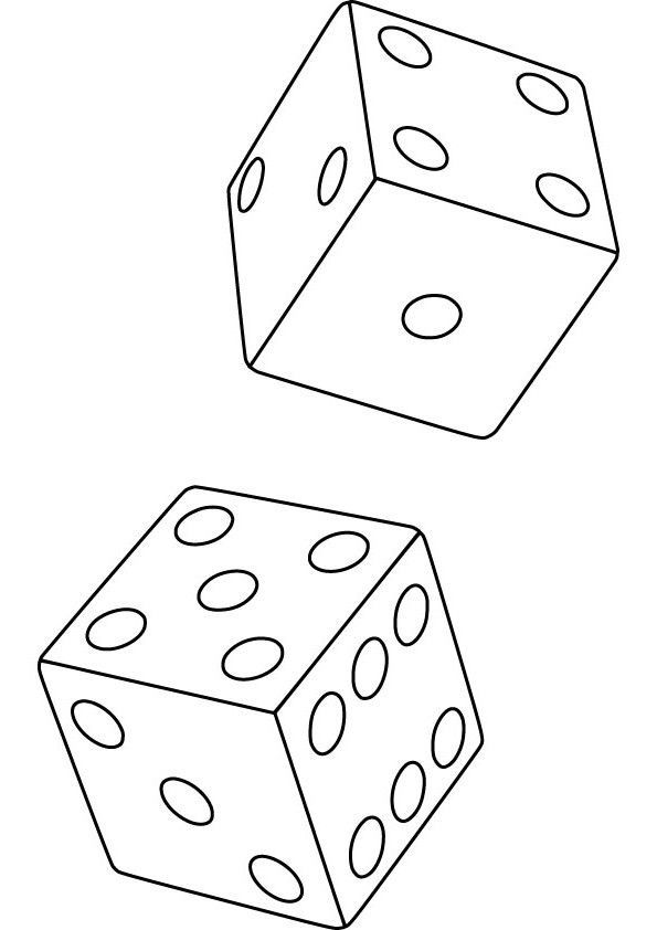 two dices that are on top of each other