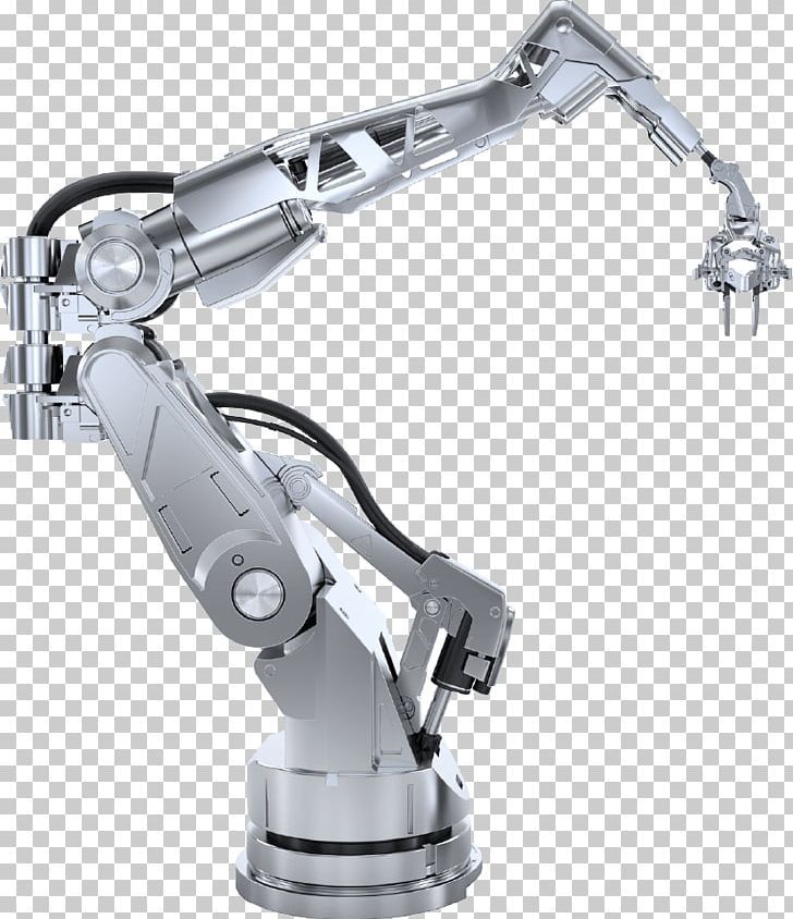 a robot that is standing up with its arm extended