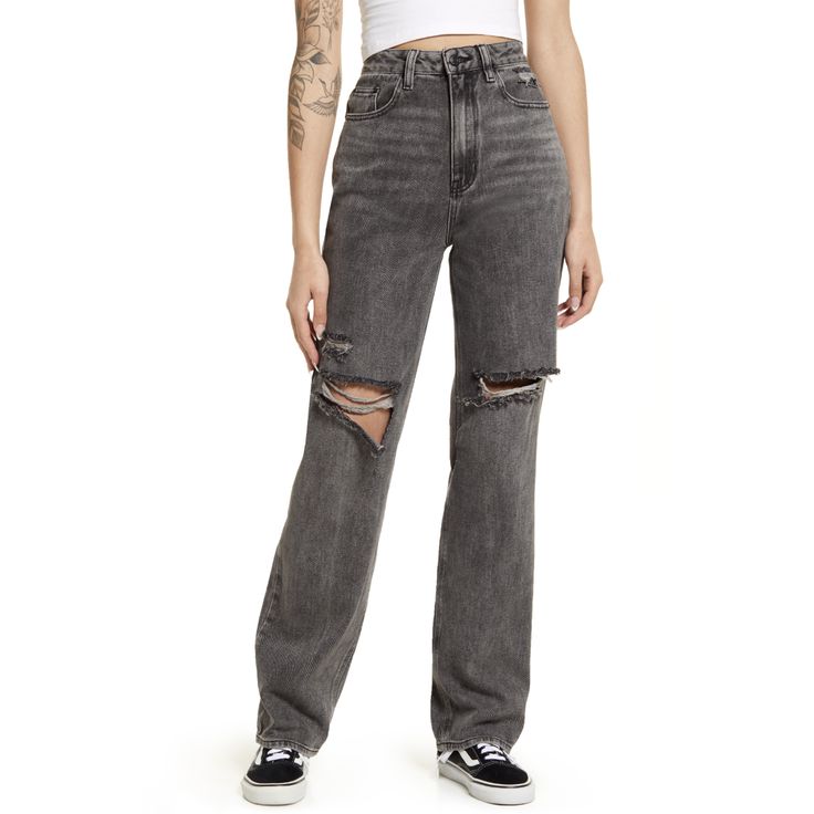 Women's Distressed Ripped 90's High Rise Boyfriend Denim Jeans, Overnight, Size 27 Y2k Cutoff Jeans For Streetwear, Cutoff Grunge Jeans For Streetwear, Grunge Cutoff Jeans For Streetwear, Edgy Distressed Relaxed Fit Jeans, Grunge Streetwear Cutoff Jeans, Edgy Ripped Relaxed Fit Jeans, Ripped Y2k Jeans For Fall, Edgy High Rise Rigid Denim Jeans, Washed Black High Rise Ripped Jeans