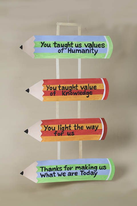 three pencils with words written on them and one saying you taught us values or humanity