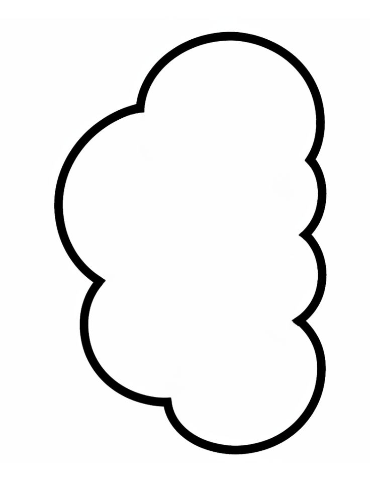 a black and white drawing of a cloud