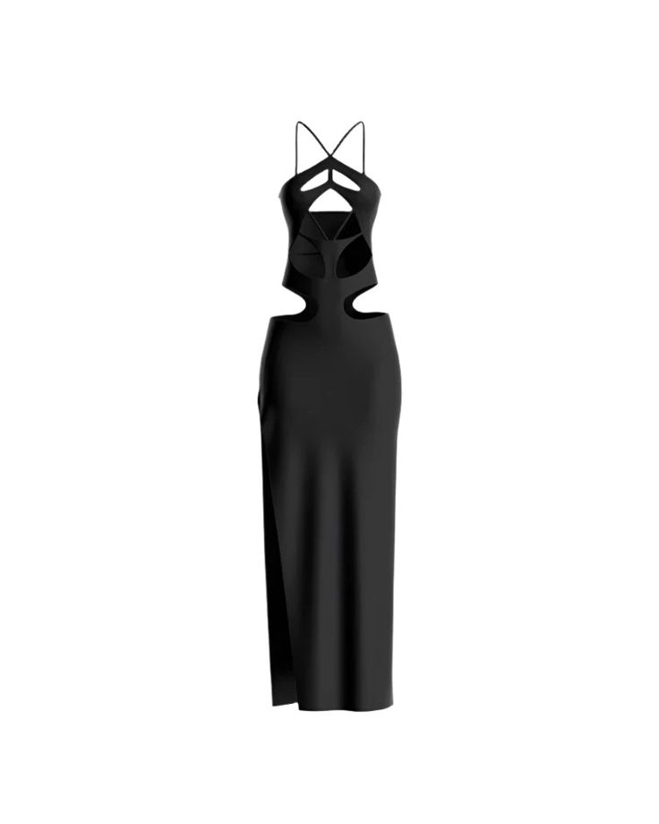 Elevate your evening look with our Halter Cut Out Long Dress, the epitome of sophistication and modern style. This dress features a dramatic halter neckline and strategic cut-out details that add a contemporary edge to its classic long silhouette. Designed for those who want to make a statement at any upscale event. Key Features Material: Crafted from a premium blend for a smooth and flowing fit. Design: Unique halter neck and eye-catching cut-outs to accentuate your figure. Style: Elegant long length, perfect for formal occasions and gatherings. Versatility: Available in a versatile black shade that pairs well with any accessories. Why Buy This? Our Halter Cut Out Long Dress is a stunning choice that combines timeless elegance with a modern twist. Ideal for gala events, weddings, or any e Cut Out Maxi Dress, Gala Events, Love And Co, Black Shade, Halter Neckline, Shades Of Black, Style Elegant, Black Maxi Dress, Long Length