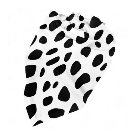 a black and white polka dot print bandana