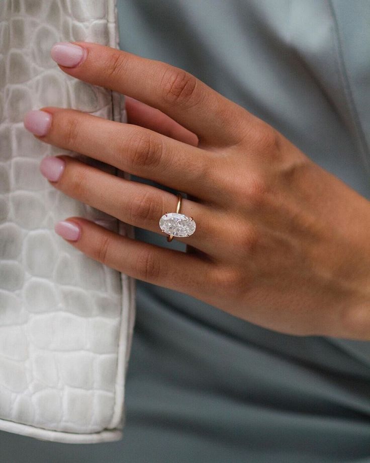 a close up of a person's hand with a diamond ring on their finger