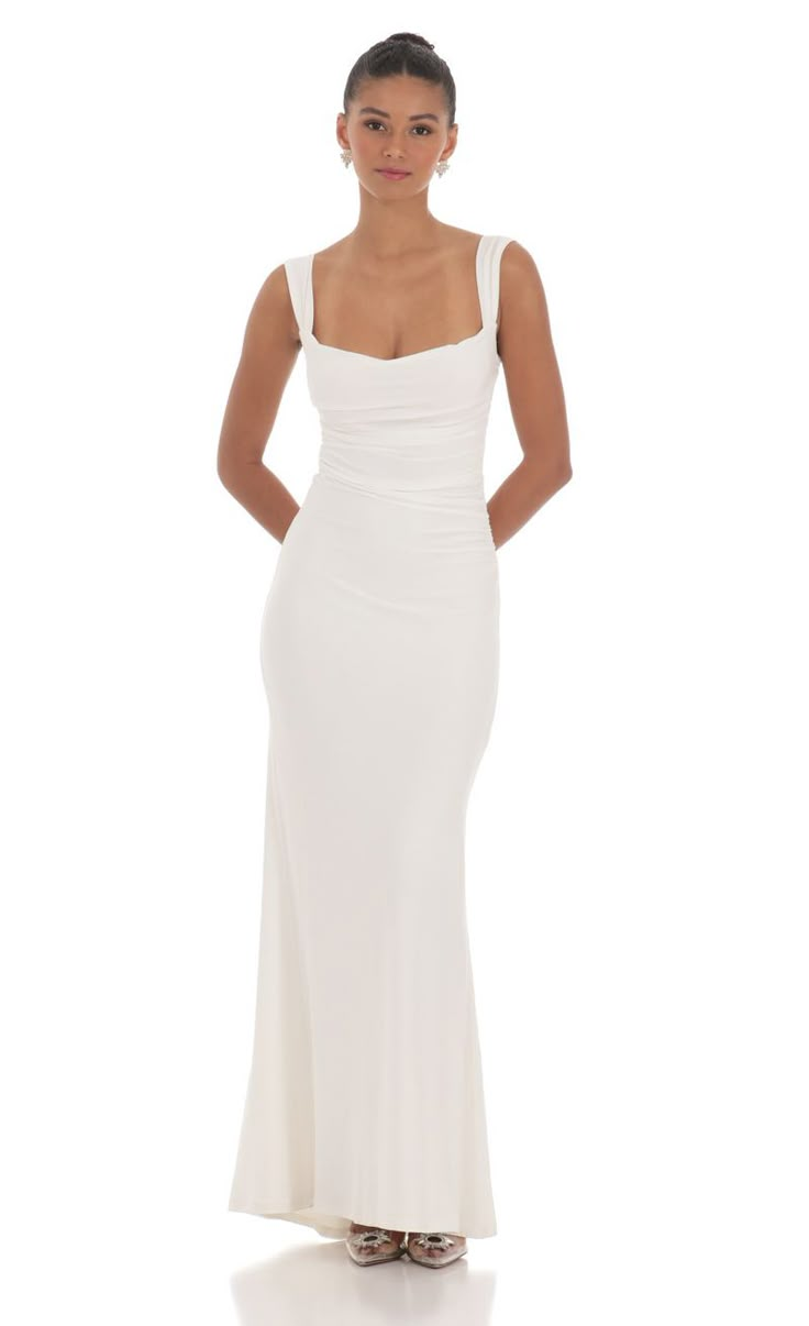 Back Sequin Butterfly Maxi Dress in White | LUCY IN THE SKY Pretty White Long Dress, Long White Formal Dress, White Silk Prom Dress, White Prom Dress Long Sleeve, Long White Dress Formal, White Graduation Dress Long, Prom White Dress, White Long Dress Formal, Dresses For Engagement