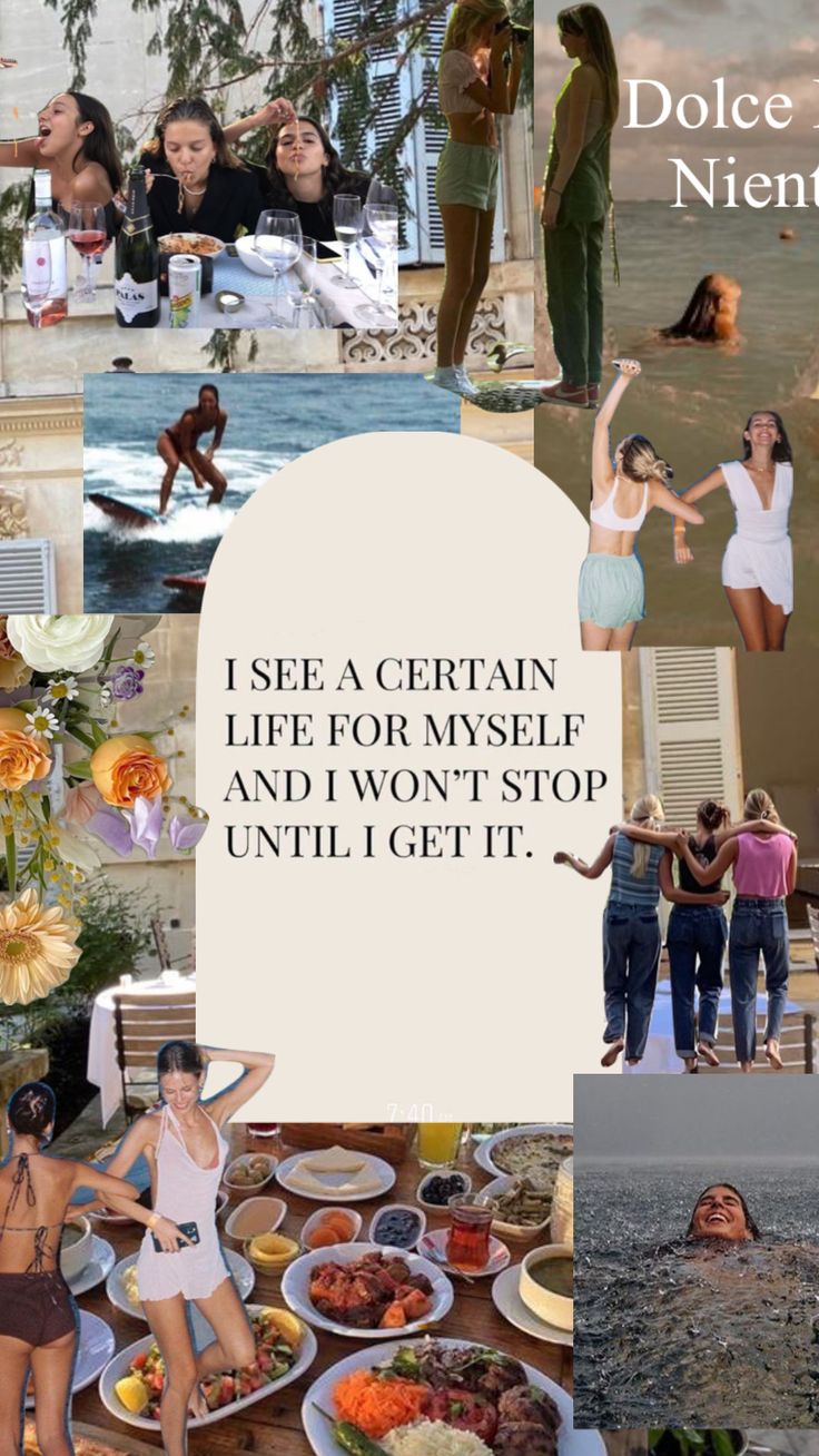 collage of photos with people and words describing them as self - care, self - love