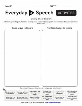 an image of a speech activity sheet for students to use in their class or classroom