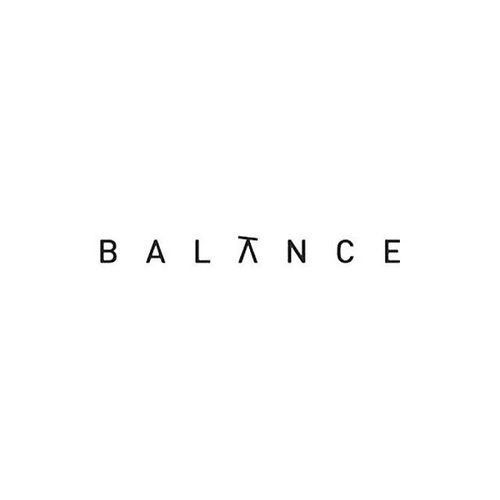 the word balance written in black on a white background