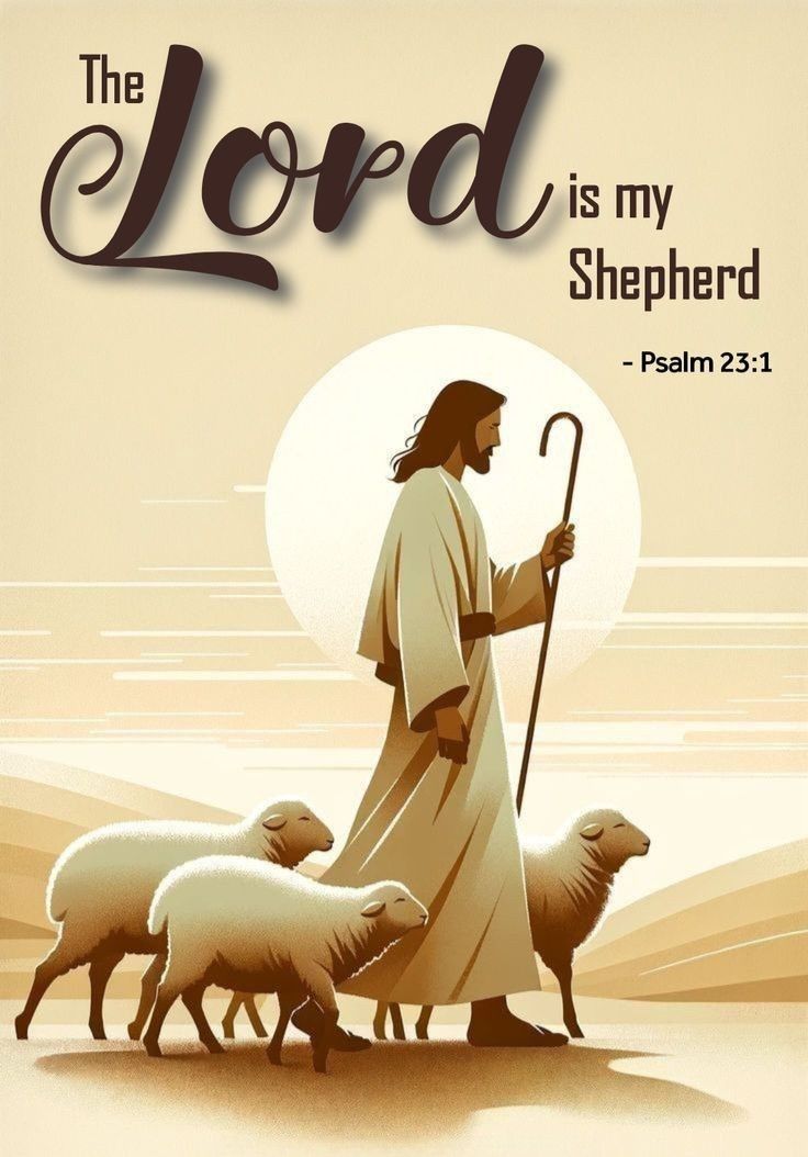 the lord is my shepherd with his sheep