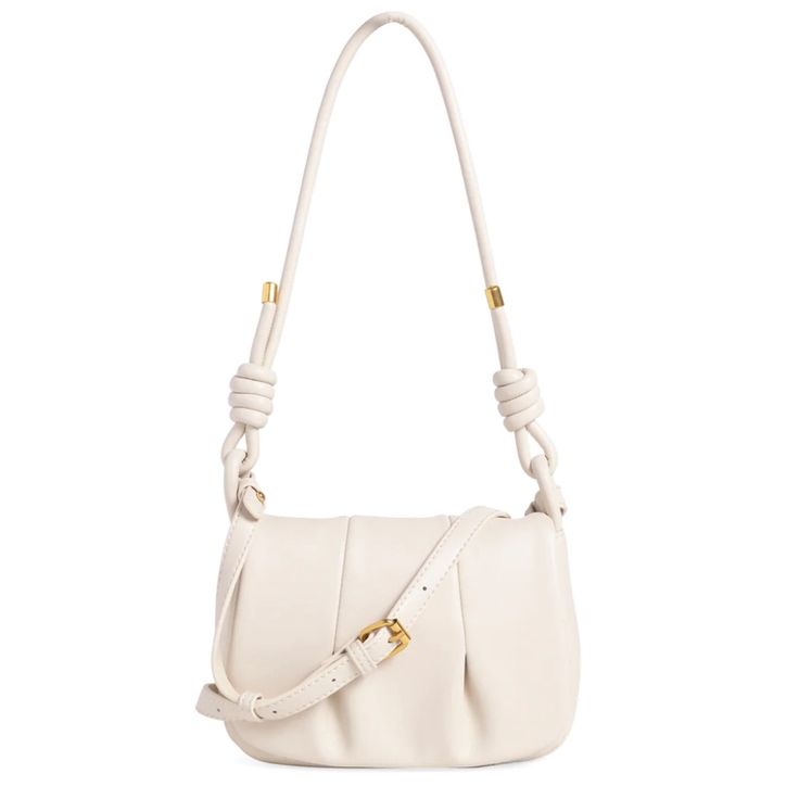 Rachel Zoe, Jacquelyn - Ivory With Its Adjustable Strap, Ultra Soft Feel, And Pleating, This Versatile Vegan Leather Bag’s Beauty Lies In Its Thoughtful Details. 9l X 2w X 6.5h Vegan Leather Cotton Canvas Lining Adjustable & Removable Crossbody Strap Interior Zipper Pocket Exterior Card Pockets Chic Cream Satchel With Adjustable Handle, Chic Cream Bucket Shoulder Bag, Chic Cream Canvas Shoulder Bag, Chic Cream Satchel With Gold-tone Hardware, Chic Cream Shoulder Bag With Gold-tone Hardware, Chic Cream Baguette Bag For Everyday Use, Chic Cream Baguette Bag With Gold-tone Hardware, Cream Baguette Shoulder Bag With Gold-tone Hardware, White Evening Bag With Adjustable Handle