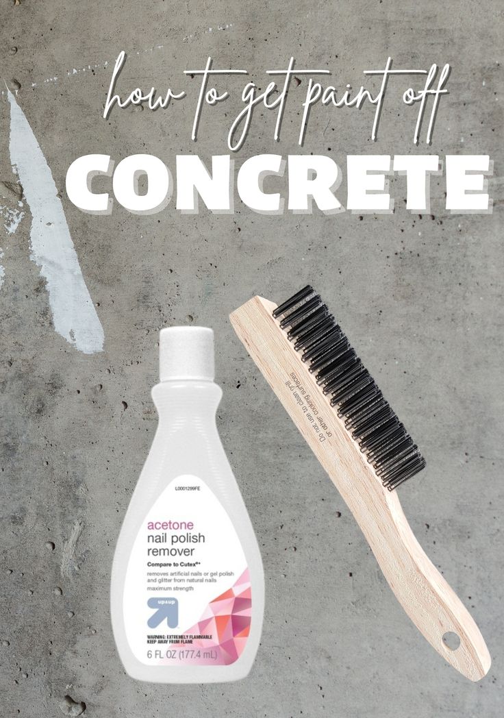 a toothbrush and comb sitting next to each other with the words how to get part of concrete on it