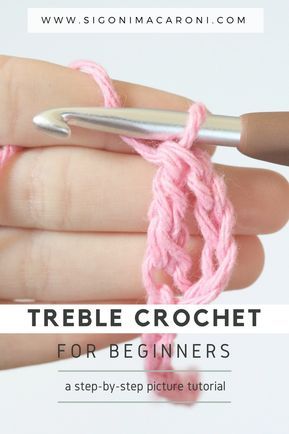 the crochet for beginners is shown in pink yarn