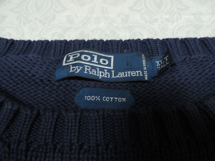 This sweater is ultra vintage cool. The cotton just feels good and looks good. It's a classic. It must be bought to be worn.   Brand: Polo Ralph Lauren Size: XLT Material: Cotton Measurements in inches Sleeve to cuff 30 Back of neck to bottom of hem 35 Pit to pit 30 1/15.1 #18 I do accept returns within 30 days of purchase of all vintage items. The item must be in the same condition in which it shipped and preferably with the tags still on. The customer is responsible for all shipping costs and Blue Ralph Lauren, Red Horse, Polo Pullover, Pullover Sweater Men, 90s Mens, Polo Sweater, Vintage Polo, Pullover Men, Cotton Knit