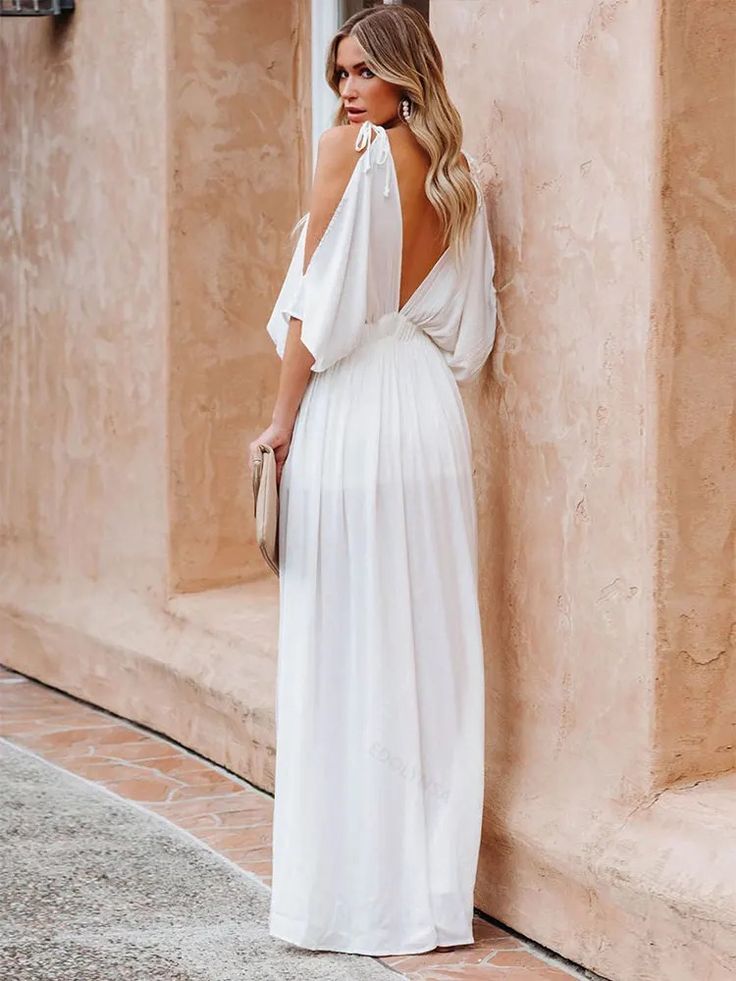 Boho Summer Chiffon V-Neck Tunic Dress – Sunset and Swim Flowy V-neck Breezy Maxi Dress, Elegant V-neck Maxi Dress For Vacation, V-neck Maxi Dress For Beach Cover-up In Summer, Breezy V-neck Maxi Dress For Brunch, Billowy V-neck Maxi Dress For Summer, V-neck Maxi Dress For Brunch During Beach Season, V-neck Maxi Dress For Beach Season Brunch, Elegant V-neck Maxi Dress For Beach Season, White Flowy V-neck Beach Dress